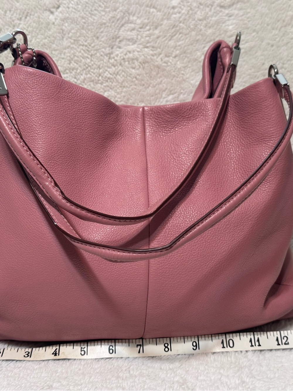 Authentic Coach Madison Phoebe Shoulder Bag – Pink Pebbled Leather